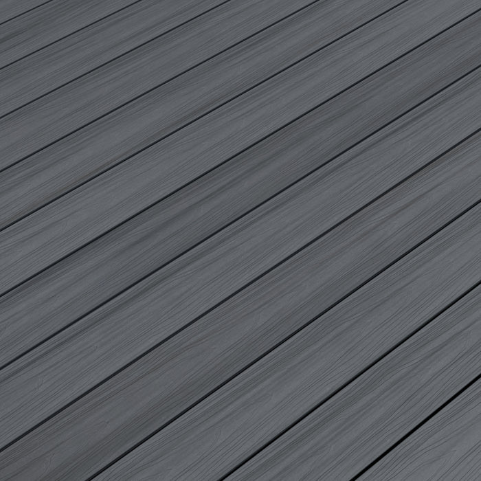 NeoTimber Deluxe Hollow Composite Decking – Grey – Surface Texture Detail