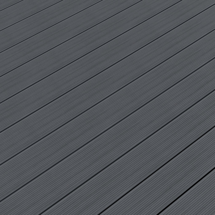 NeoTimber Deluxe Hollow Composite Decking – Grey – Surface Texture Detail - Grooved