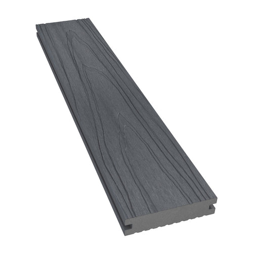 NeoTimber Deluxe Narrow Composite Deck Board – Grey – Angled Close Up