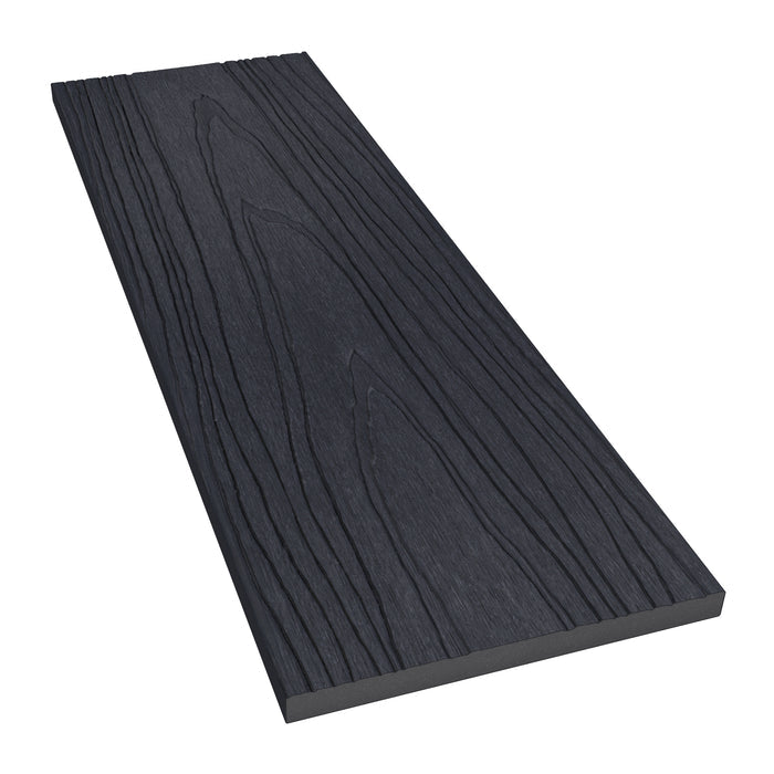 NeoTimber Deluxe & Slatted Composite Cladding Fascia Board – Charcoal – Angled Close Up