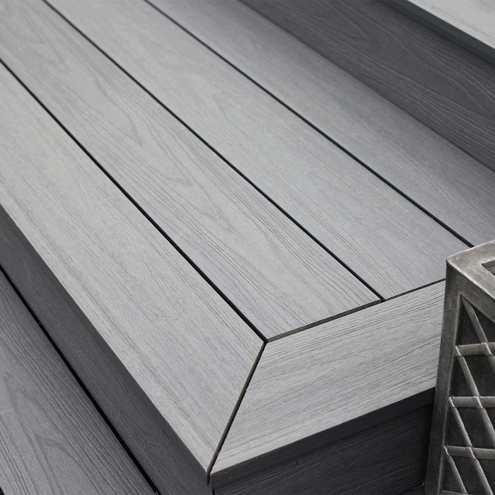 NeoTimber Deluxe Solid Composite Decking – Grey – Lifestyle Deck View