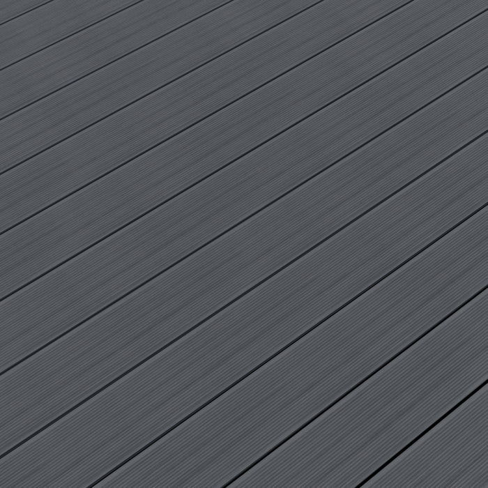 NeoTimber Deluxe Solid Composite Decking – Grey – Surface Texture Detail - Grooved