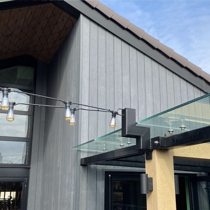 NeoTimber Deluxe Woodgrain Composite Cladding Board – Grey – Lifestyle Cladding View