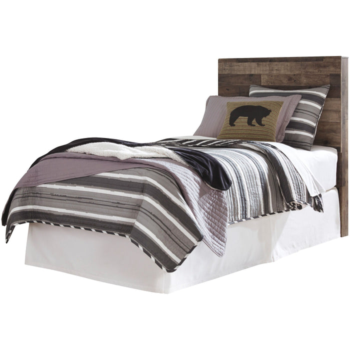 Derekson Gray Twin Panel Headboard QK1029076