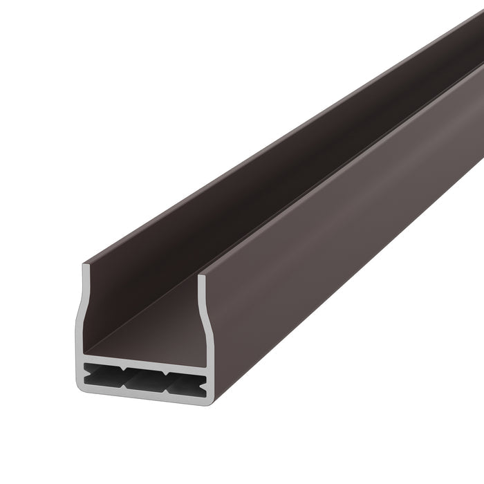 NeoTimber Fence Board Capping Rails - Chocolate - Angled Close-Up