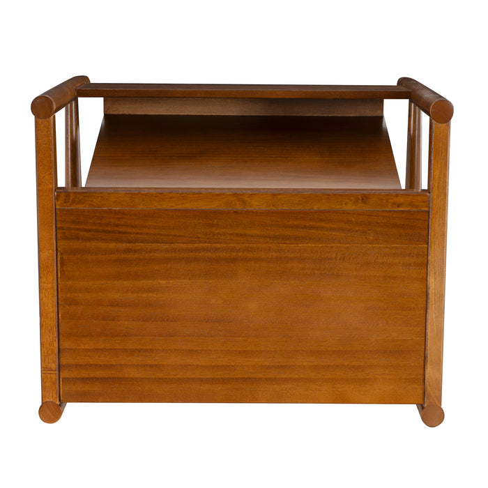Flay Walnut Magazine Rack