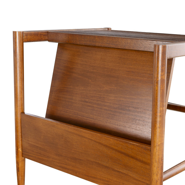 Flay Walnut Magazine Rack