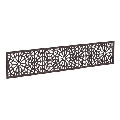 NeoTimber Geometric Fence Screen - Chocolate - Angled Close-Up