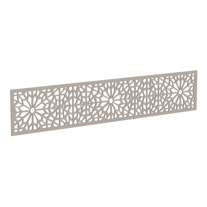 NeoTimber Geometric Fence Screen - Ash White - Angled Close-Up