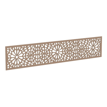NeoTimber Geometric Fence Screen - Oak - Angled Close-Up