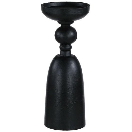 Harrow Black Large Candle Holder-Renaissance Design Studio