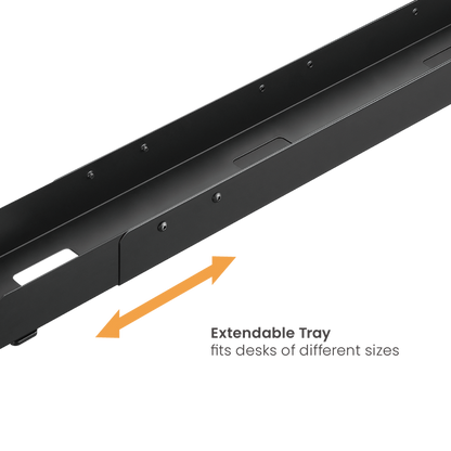 HINOMI FlexRail Under-Desk Adjustable Width Cable Tray Organizer
