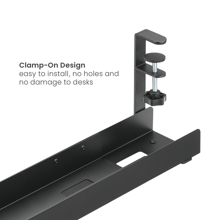 HINOMI FlexRail Under-Desk Adjustable Width Cable Tray Organizer