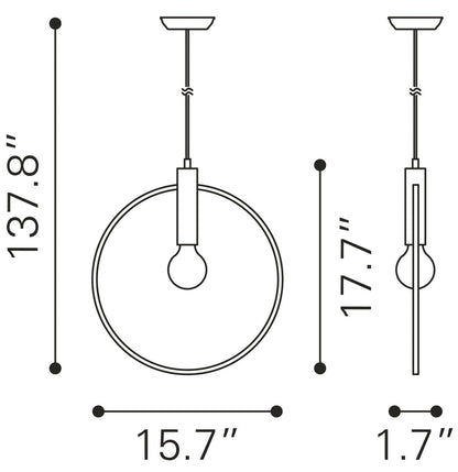 Irenza Ceiling Lamp Brass - Elite Maison