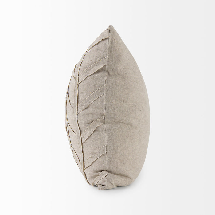 Mercana Ivivva pillow cover with architectural texture and soft utility in neutral tones, showcasing modern decorative pillow design.