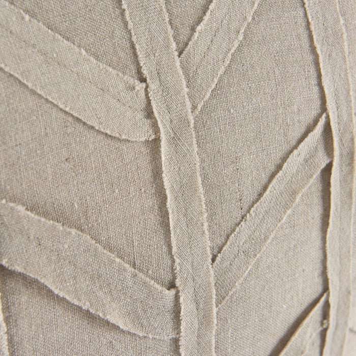 Mercana Ivivva pillow cover featuring architectural textured fabric and soft utility design for decorative home use.