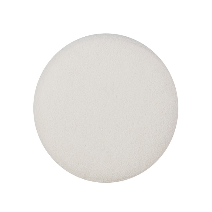 Kathy White Sherpa Round Ottoman