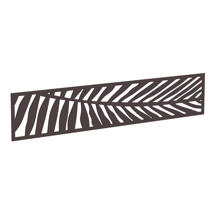 NeoTimber Leaf Fence Screen - Chocolate - Angled Close-Up