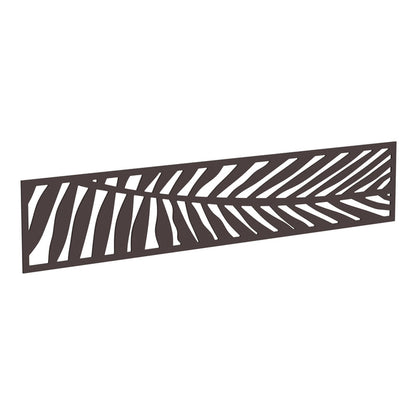NeoTimber Leaf Fence Screen - Chocolate - Angled Close-Up