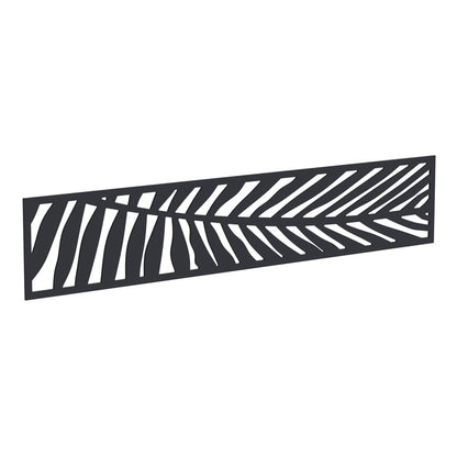 NeoTimber Leaf Fence Screen - Charcoal - Angled Close-Up