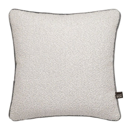 Leyla Boucle feather filled Cushion in 3 Sizes Taupe piping-Renaissance Design Studio