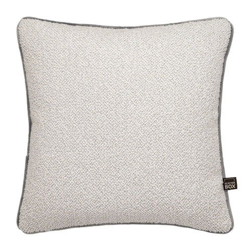 Leyla Boucle feather filled Cushion in 3 Sizes Taupe piping-Renaissance Design Studio