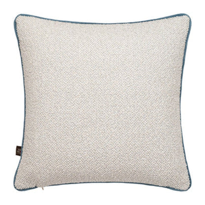 Leyla Boucle feather filled Cushion in 3 Sizes Taupe piping-Renaissance Design Studio