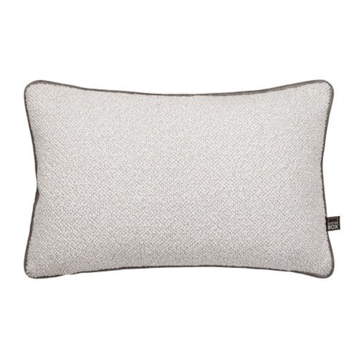 Leyla Boucle feather filled Cushion in 3 Sizes Taupe piping-Renaissance Design Studio