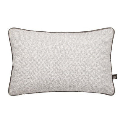 Leyla Boucle feather filled Cushion in 3 Sizes Taupe piping-Renaissance Design Studio