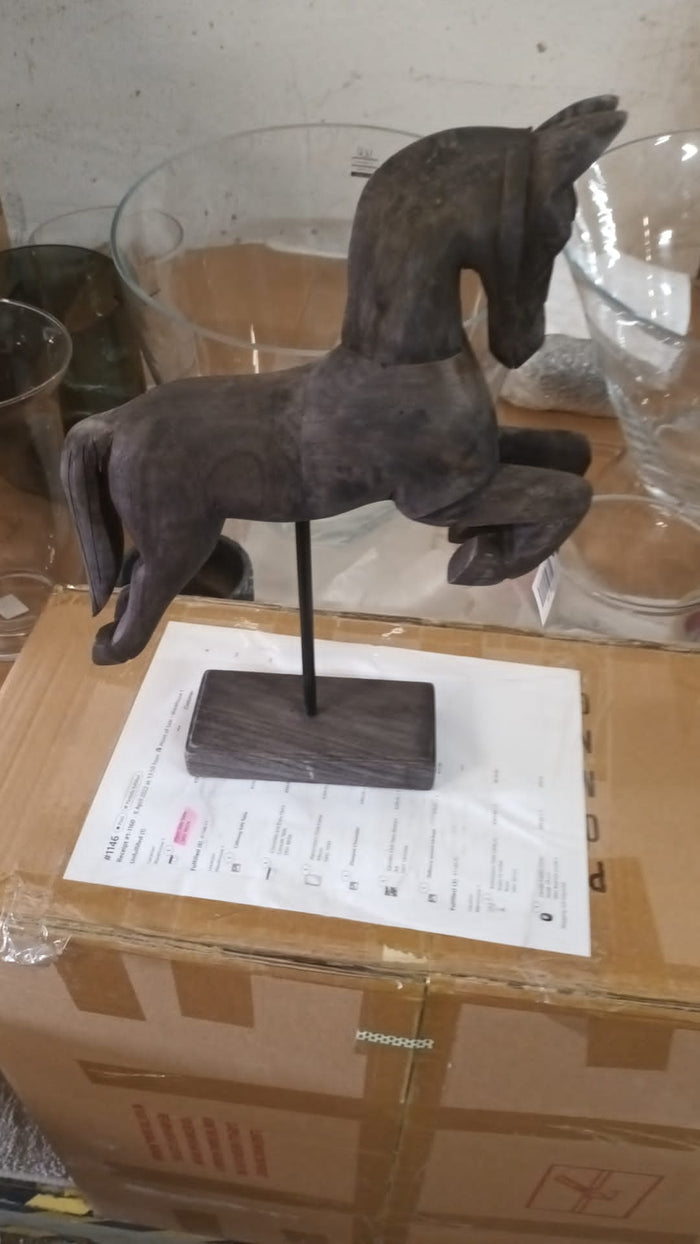 Mango Wood Horse Sculpture-Renaissance Design Studio