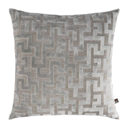Maze Cushion Silver designer cushions feather filled-Renaissance Design Studio