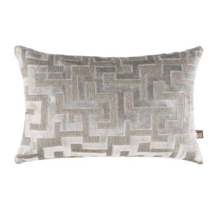Maze Cushion Silver designer cushions feather filled-Renaissance Design Studio