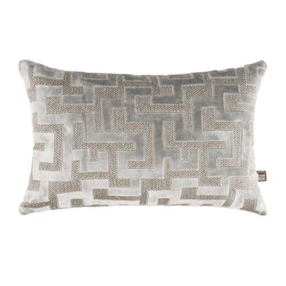 Maze Cushion Silver designer cushions feather filled-Renaissance Design Studio