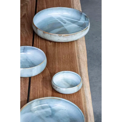 Nougat Blue Pasta Bowl-Renaissance Design Studio