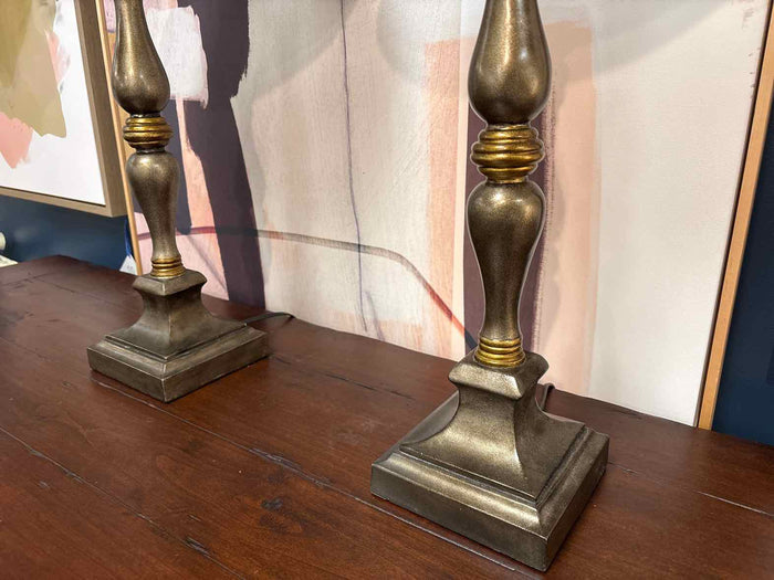 Pair of Metallic Table Lamps