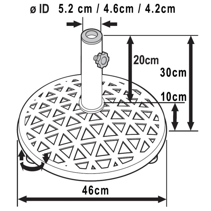 Parasol Base - Sandstone
