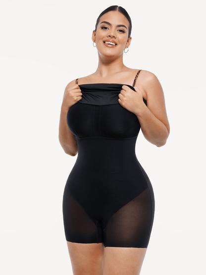 Shapewear Mesh Tummy Control Adjustable Strap Slip Dress