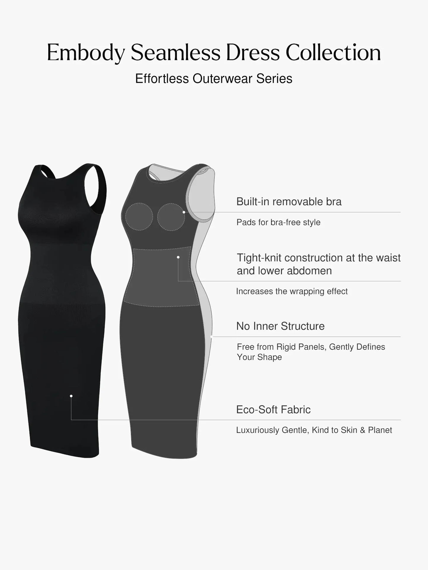 Shapewear Sleeveless Sculpting Dress Set