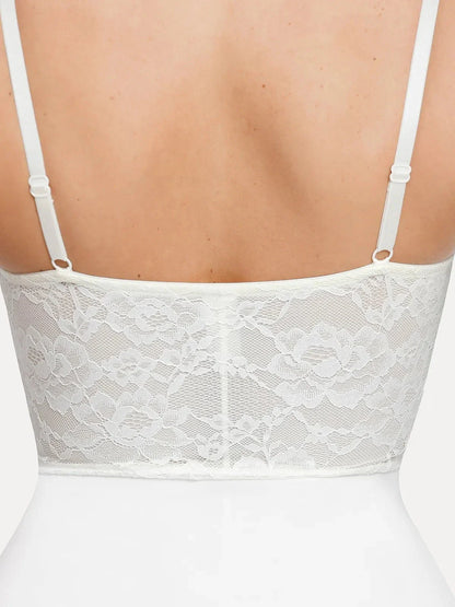 Shapewear Sculpting Lace Corset Midi Slip Dress