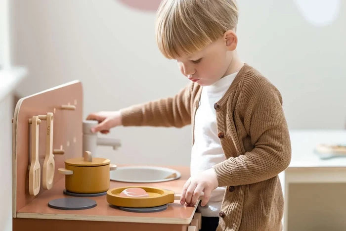 Pot & Pan, 5 pcs, Handpainted, Yellow PLAY ACTIVE flexa-com.myshopify.com