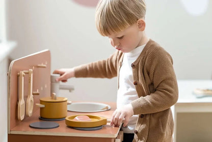 Pot & Pan, 5 pcs, Handpainted, Yellow PLAY ACTIVE flexa-com.myshopify.com