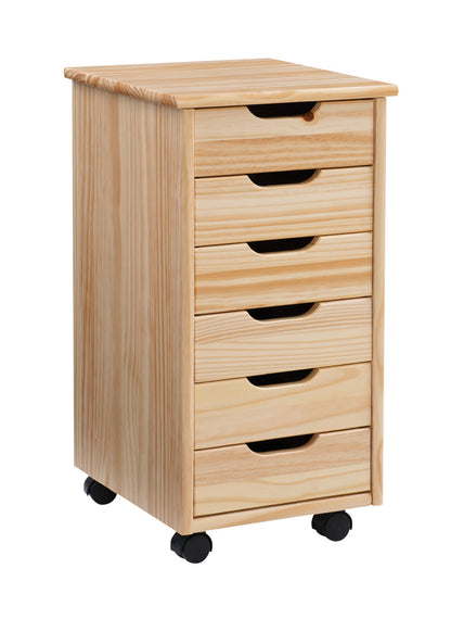 Natural / 6-Drawer Cart