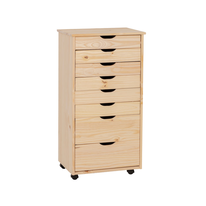 Unfinished / 8-Drawer Cart