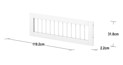 Safety Rail, 1/2, White SAFETYRAIL safety-rail-front-for-slide-w-crossbars-f-wht-1-2-200-cm  flexa-com.myshopify.com