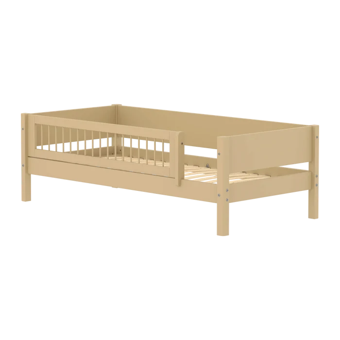 Single Bed with Safety Rail, 90x200 cm, Sand SINGLE_BED 90X200 flexa-com.myshopify.com