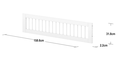 Safety Rail, 3/4, White SAFETYRAIL safety-rail-front-w-bars-birch-f-wht-3-4-200-cm  flexa-com.myshopify.com