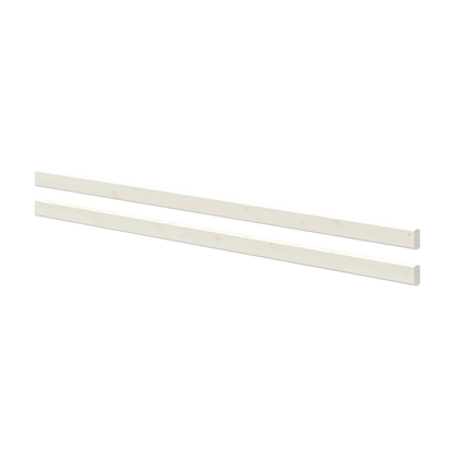 FLEXA white safety rails, 200cm, two side by side on grey background; child-safe design for beds or bunks.
