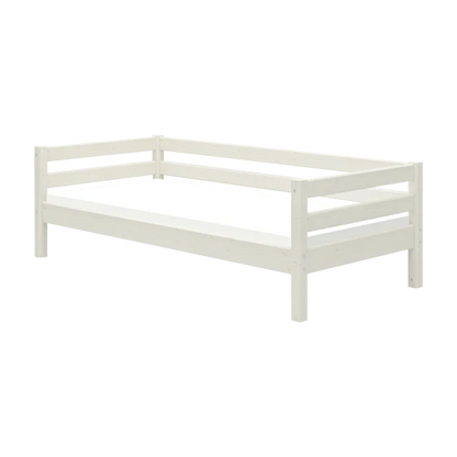 FLEXA full-length white safety rail, 200 cm, from CLASSIC collection, shown child-safe and empty on a white background.