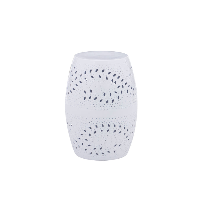 Salma Bright White Side Table