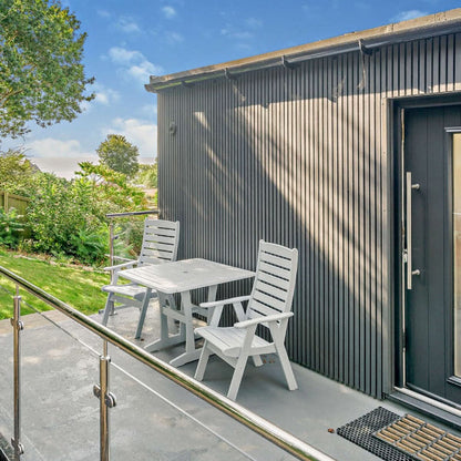 NeoTimber Slatted Composite Cladding Board – Grey – Lifestyle Cladding View